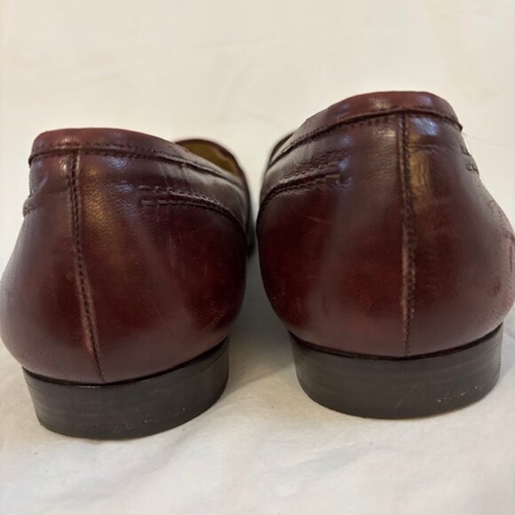 Bragano by Cole Haan Vintage Mahogany Leather Penny Loafer Dress Shoes Men's 15 - Picture 10 of 14